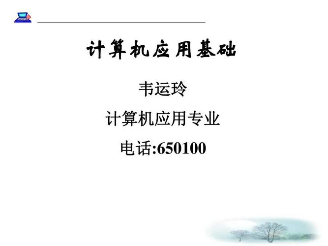 计算机应用基础 韦运玲 计算机应用专业 电话:650100